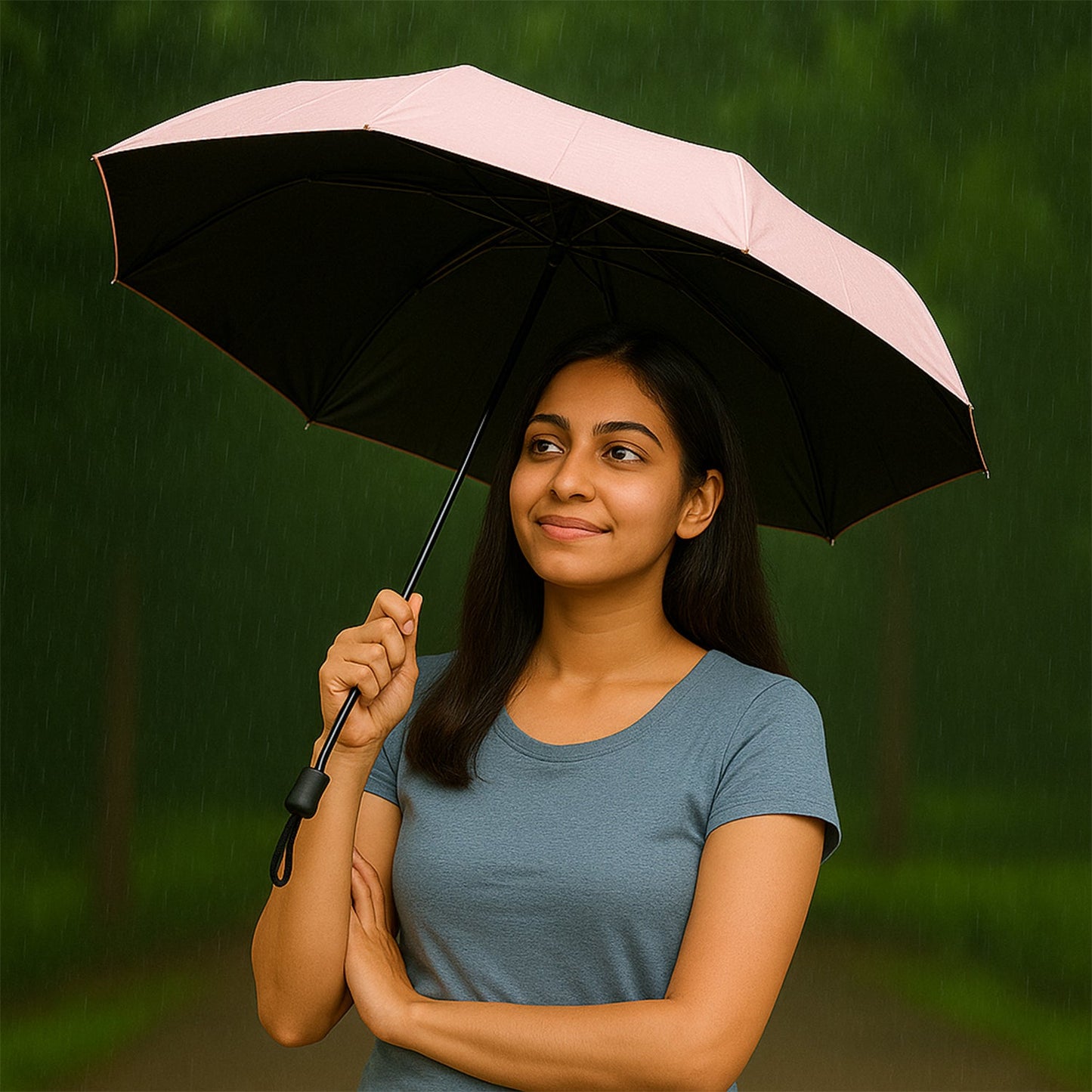 3-Fold Umbrella Summer Sun and Rain Protection Foldable Cute Umbrella || UV Protection Rain Sun Umbrella || Travel Accessories || Umbrella for Children, Girls, and Boys (1 Pc)