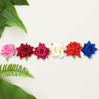 Colourful Flowing Flower Hair Pin (12 Pcs Set / Mix Color), Hair accessories