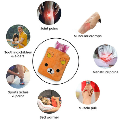 Warm Hug from a Panda: Orange Panda Hot Water Bag for Pain Relief